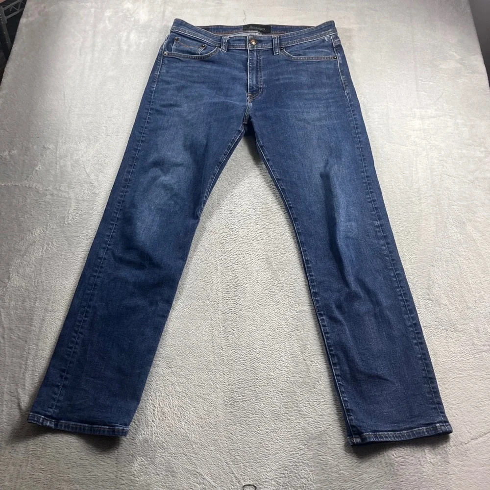 Revtown Automatic Mens Jeans 34x30 Blue Dark Wash Stretch Denim Straight Leg